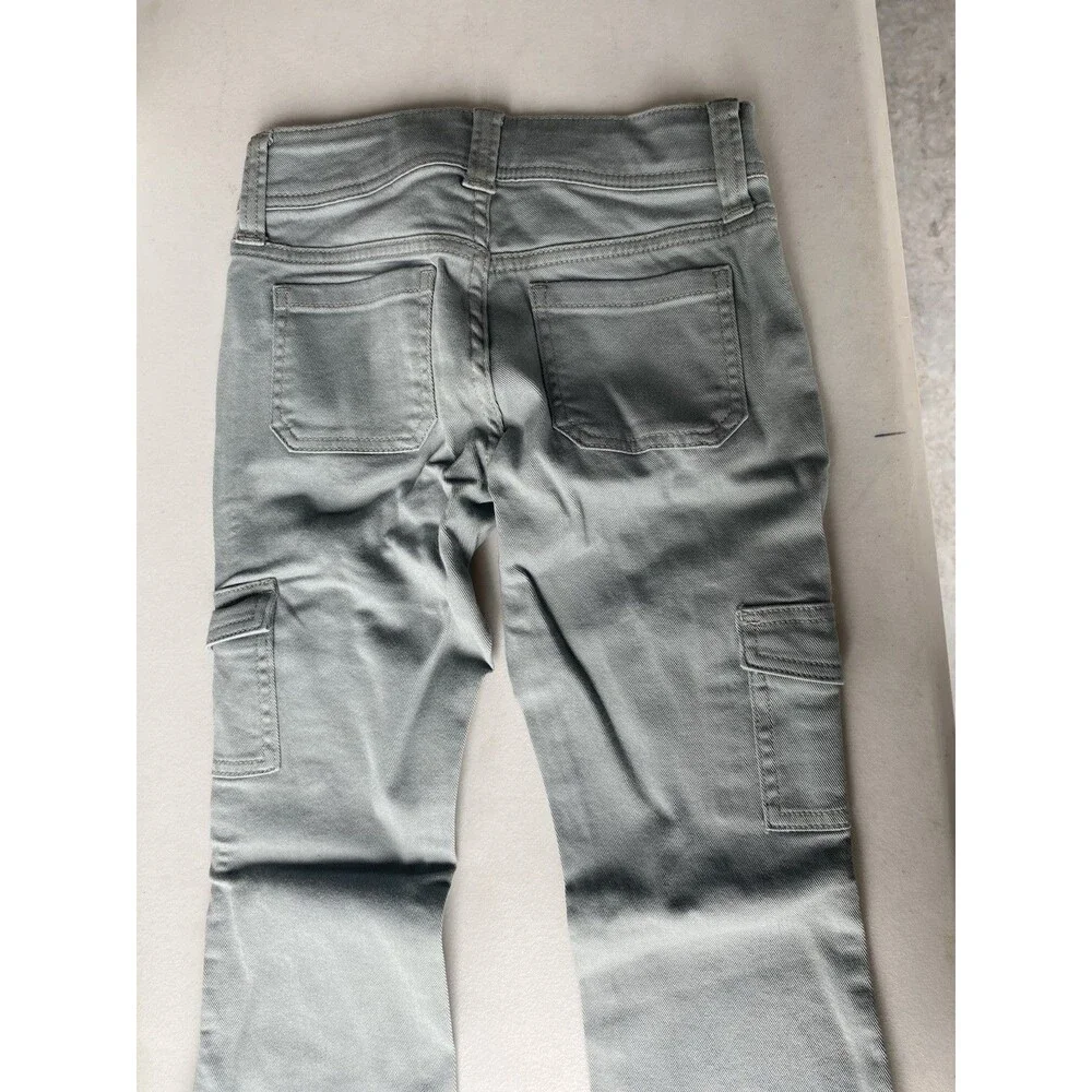 GAP Kids 10 Low Rise Bootcut Cargo Jeans Sage Green NWT